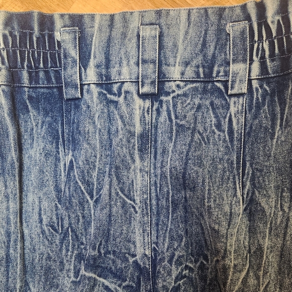 Vintage Ultra Brand Acid Wash Paper Bag Jeans, with Sequin Applique, size M - Picture 5 of 9